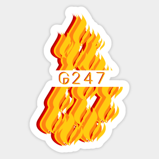 G247 Glitchflame (v2, hot) Sticker